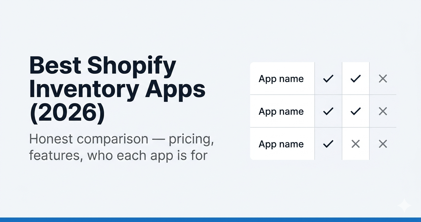 Best Shopify inventory management apps comparison