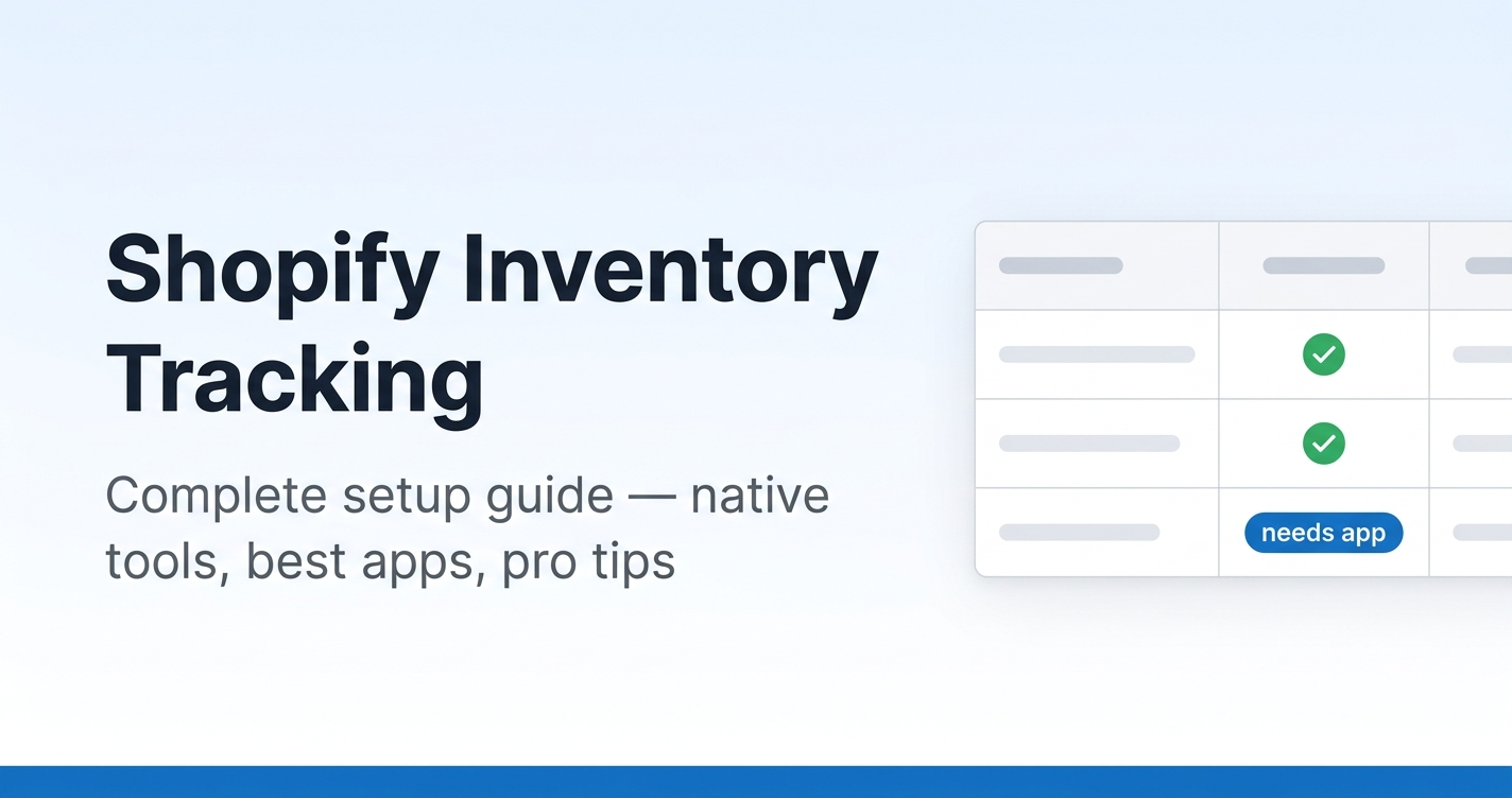 Shopify inventory tracking complete setup guide