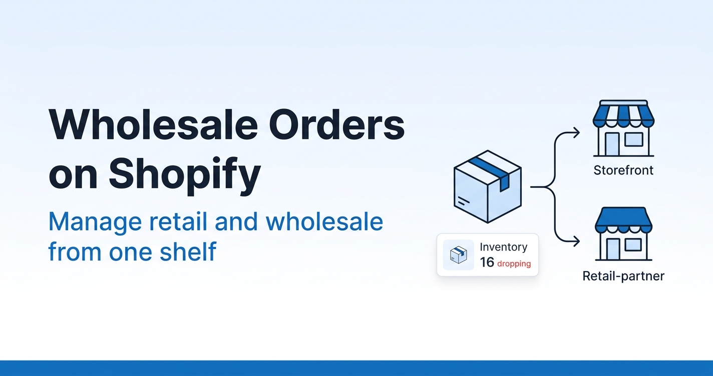 Managing wholesale orders on Shopify without multiple warehouses